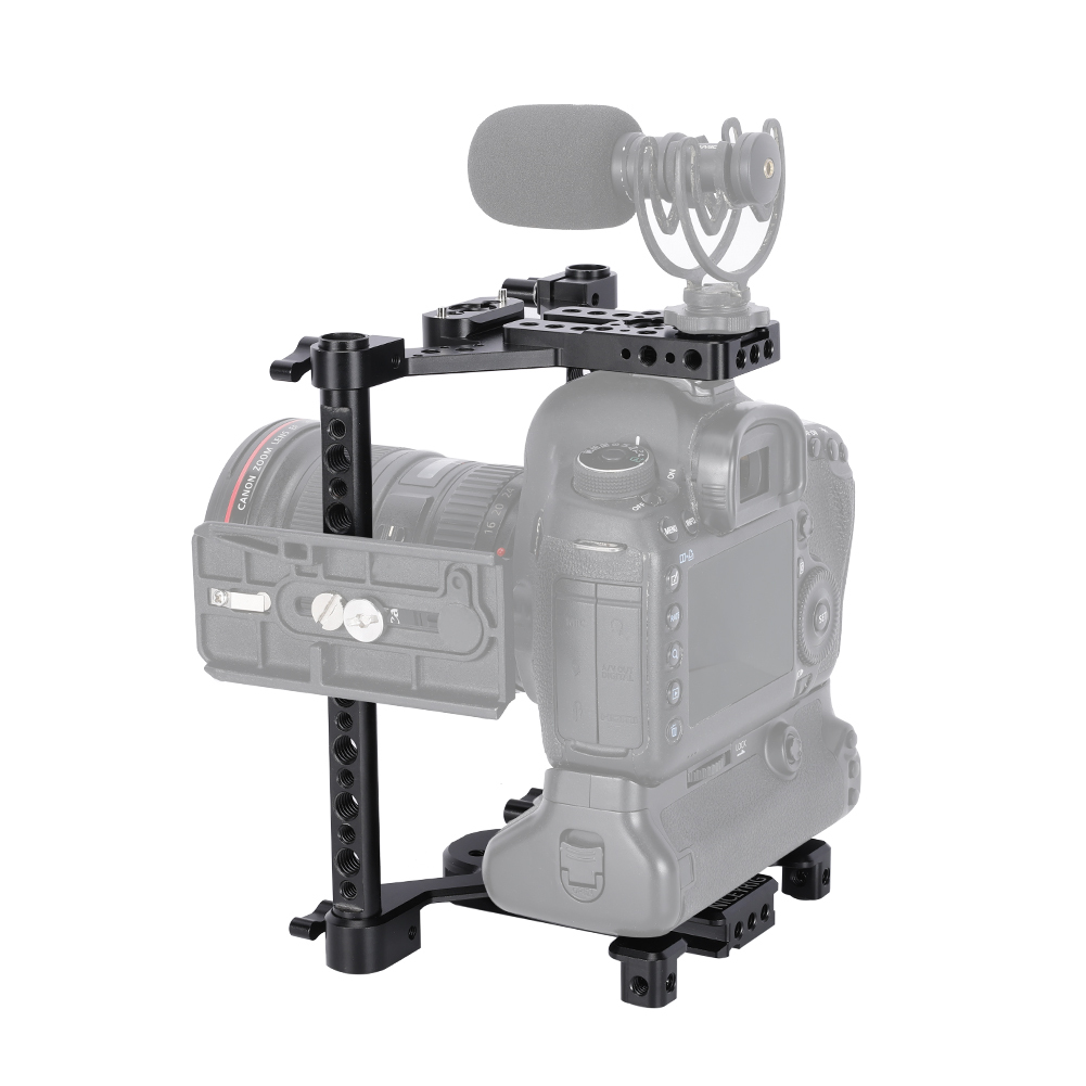 Niceyrig Camera Cage Kit with 4-Claw Arca Base for Sony/Nikon/Canon DSLR Cameras with Battery Grip