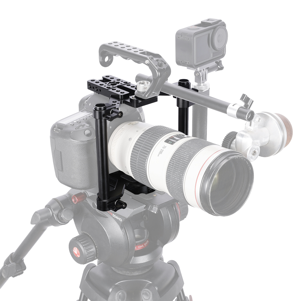 Niceyrig Universal Camera Cage Kit with Quadruped Arca Base Plate for Sony/Nikon/Canon DSLR Cameras