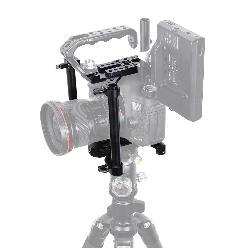 Niceyrig Universal Camera Cage Kit with Quadruped Arca Base Plate for Sony/Nikon/Canon DSLR Cameras