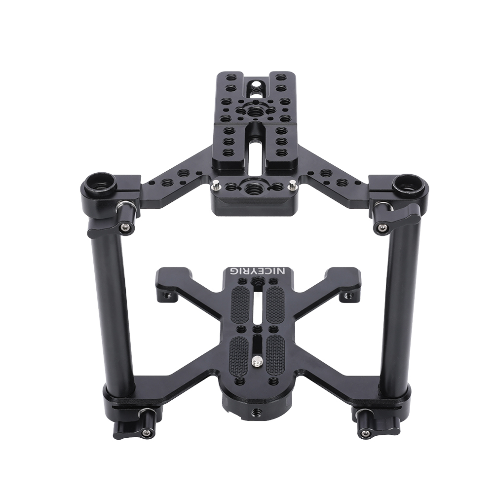 Niceyrig Universal Camera Cage Kit with Quadruped Arca Base Plate for Sony/Nikon/Canon DSLR Cameras