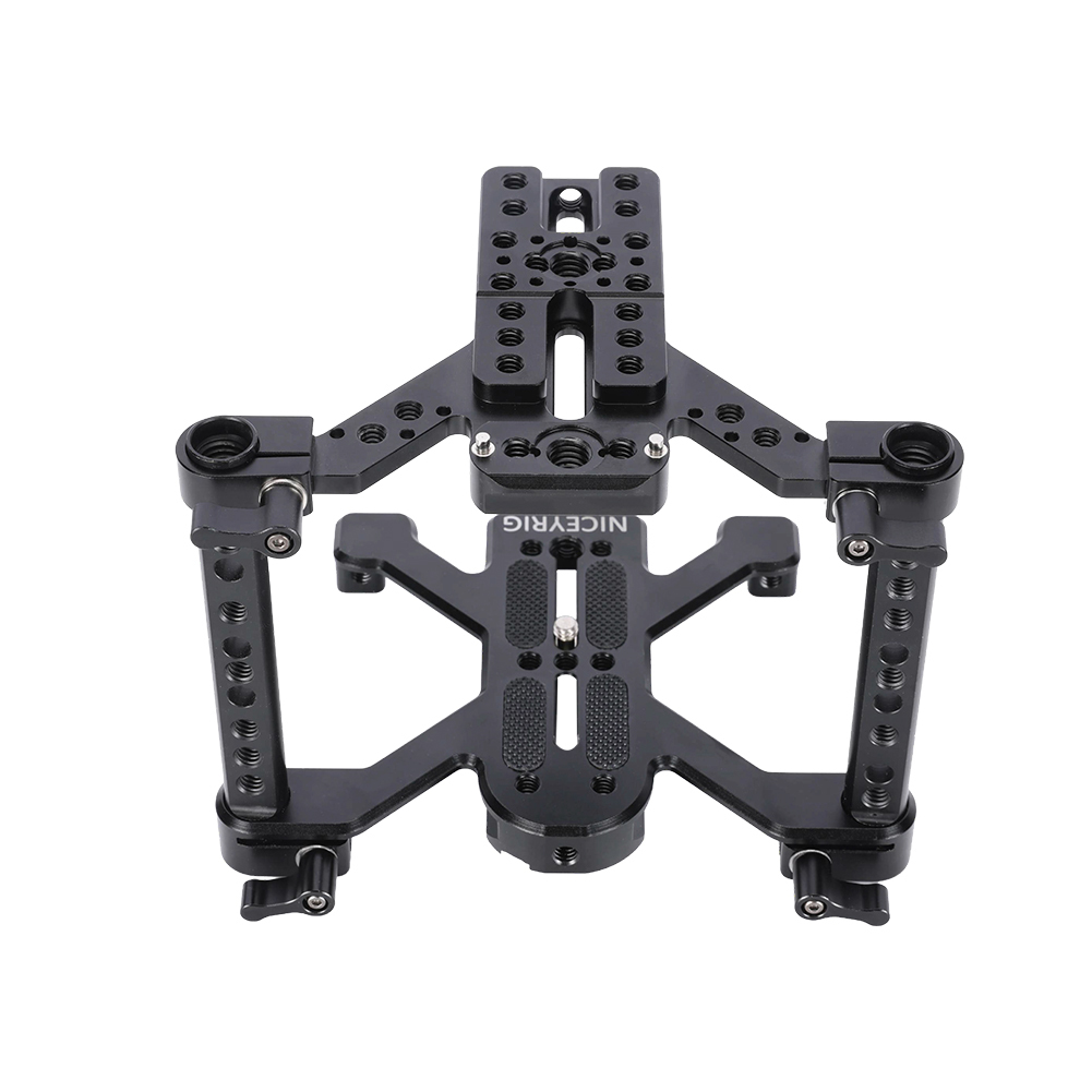 Niceyrig Universal 4-Claw Camera Cage Kit for Mirrorless Cameras Supports Top Handle, Side Handle, 15mm Rods, NATO Rail, Arca-Swiss Tripod Mount