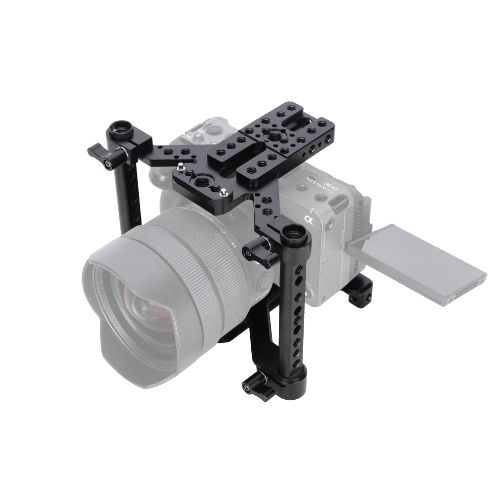 Niceyrig Universal 4-Claw Camera Cage Kit for Mirrorless Cameras Supports Top Handle, Side Handle, 15mm Rods, NATO Rail, Arca-Swiss Tripod Mount