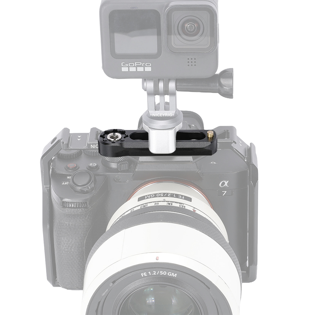 Niceyrig Safety Nato Rail with Arri Locating Mounting Point (1/4&3/8)  - Weight Capacity: 2KG