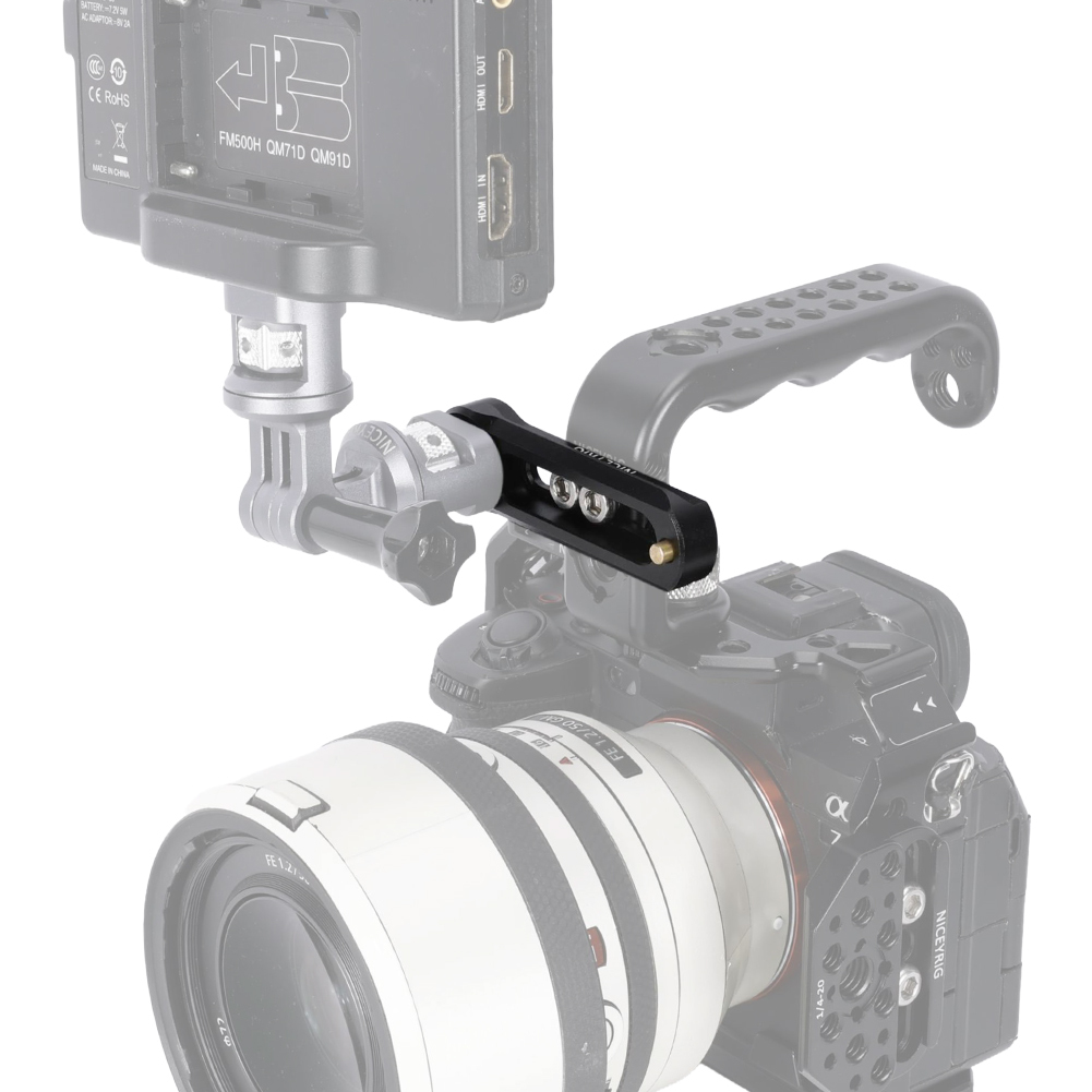 Niceyrig Safety Nato Rail with Arri Locating Mounting Point (1/4&3/8)  - Weight Capacity: 2KG