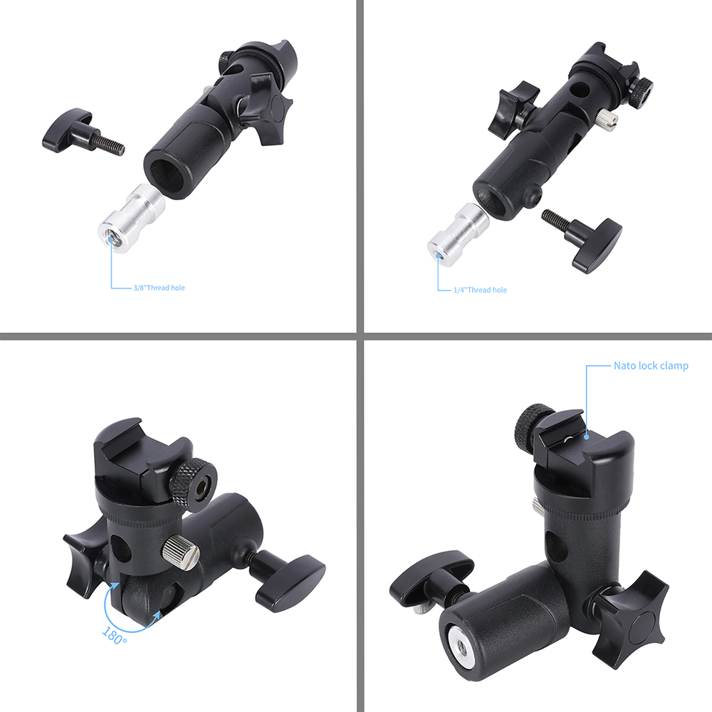 The Ultimate Light Stand Adapter with Quick-Release NATO Sliding Clamp