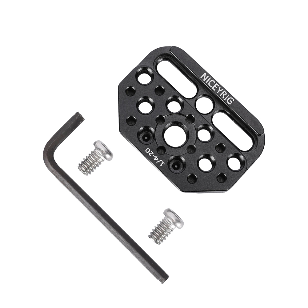 Niceyrig Mini Plate Multi-Function Extension Adapter with Arca-Swiss Dovetail & 3/8 Arri Locating Hole