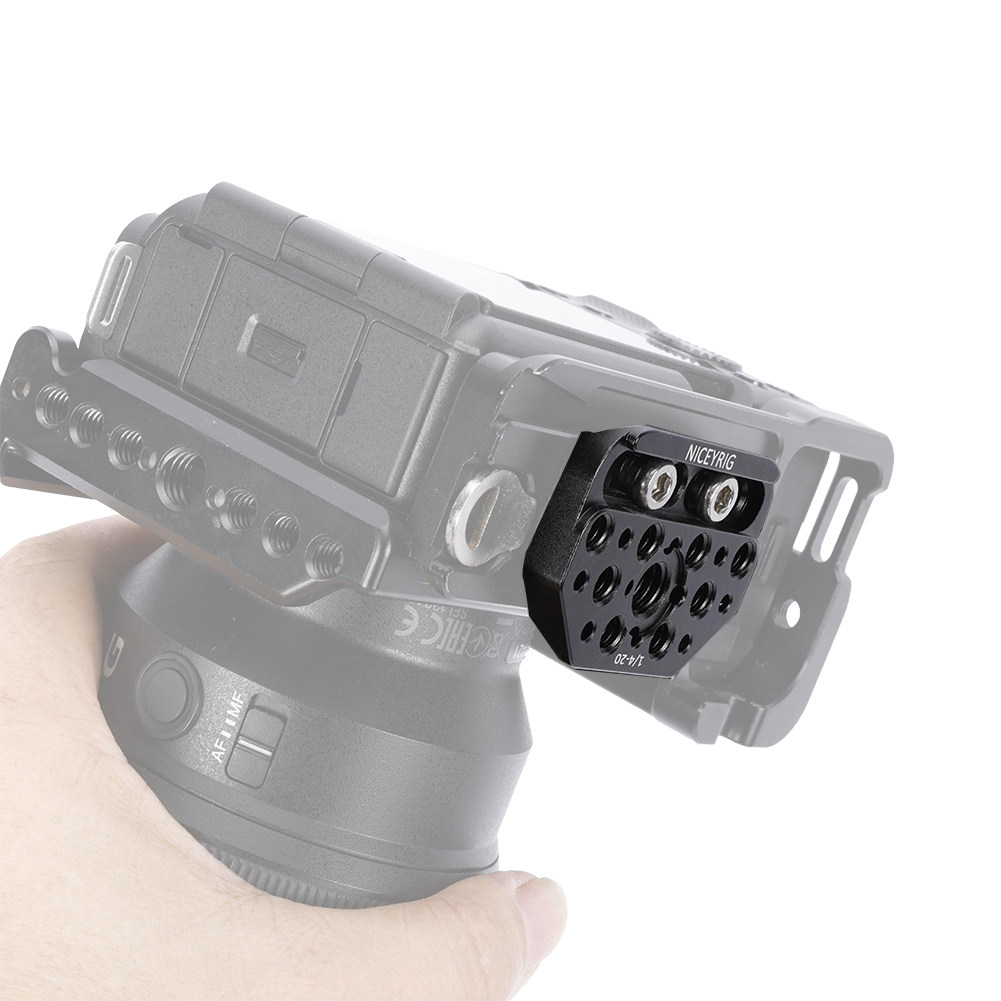Niceyrig Mini Plate Multi-Function Extension Adapter with Arca-Swiss Dovetail & 3/8 Arri Locating Hole