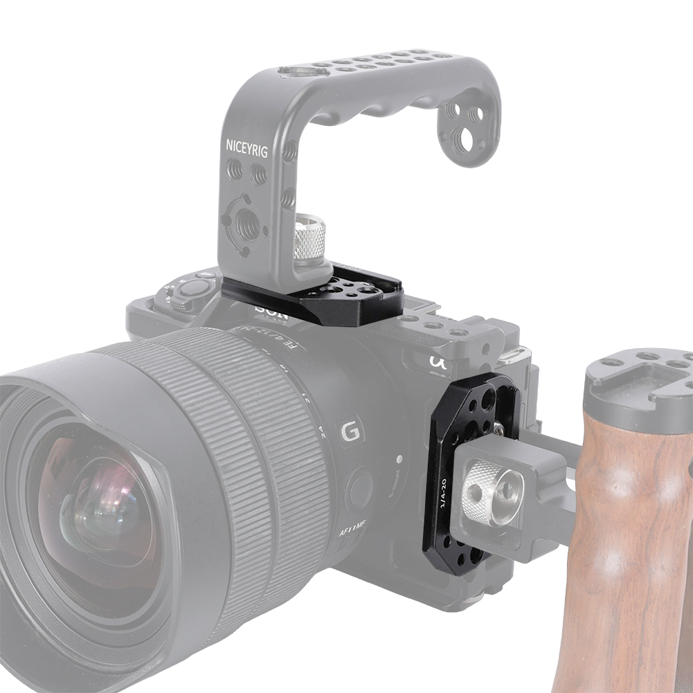 Niceyrig Mini Plate Multi-Function Extension Adapter with Arca-Swiss Dovetail & 3/8 Arri Locating Hole