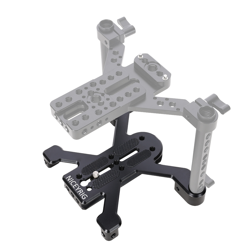 Niceyrig Universal 4-Claw Camera Cage Kit for Mirrorless Cameras Supports Top Handle, Side Handle, 15mm Rods, NATO Rail, Arca-Swiss Tripod Mount