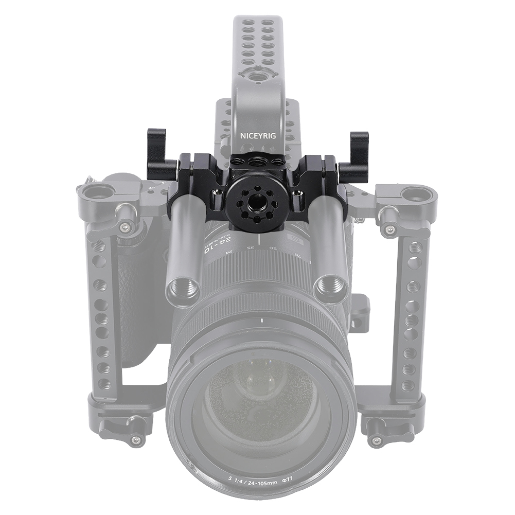 Niceyrig Arri Locating Dual 15MM Rod Clamp with Detachable Locating Pins for Camera Cages,Handles,15MM Rods Extension