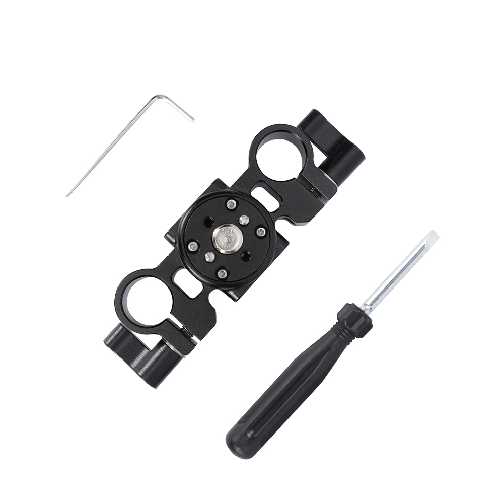 Niceyrig Arri Locating Dual 15MM Rod Clamp with Detachable Locating Pins for Camera Cages,Handles,15MM Rods Extension