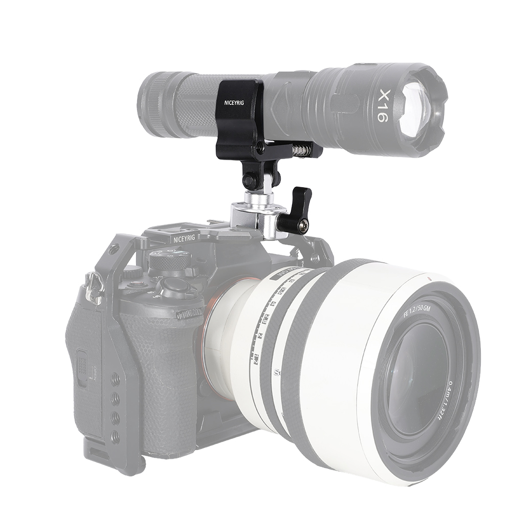 Niceyrig Microphone NATO Clamp Mount 18-30mm Adjustable Clamping Quick Mount for Camera Cage & Top Handle
