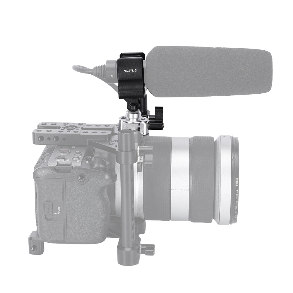 Niceyrig Microphone NATO Clamp Mount 18-30mm Adjustable Clamping Quick Mount for Camera Cage & Top Handle