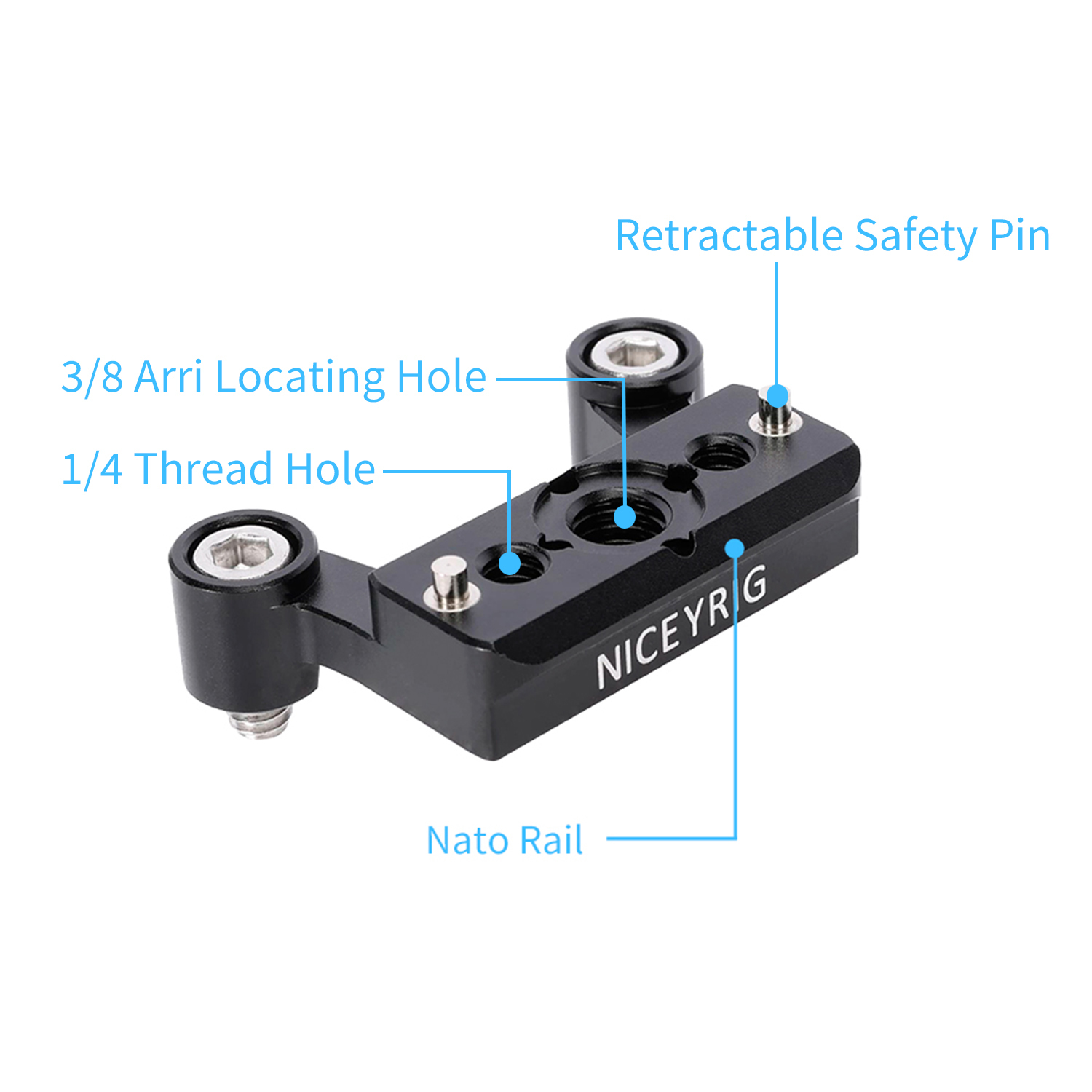 Niceyrig Nato Rail Top Plate for Sony FX5/FX2/FX3/FX30 Cinema Camera