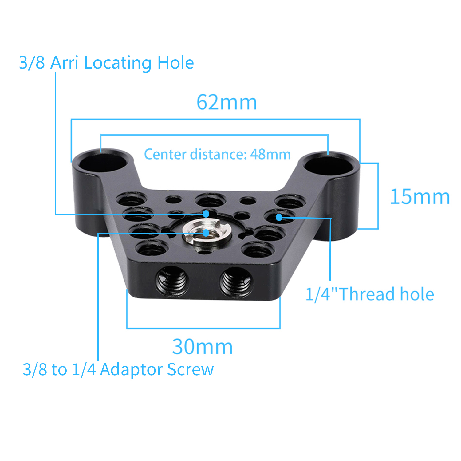 Niceyrig Top Plate for Sony FX5/FX2/FX3/FX30 Cinema Camera with Arri Locating Holes&Mutiple 1/4 Thread Holes