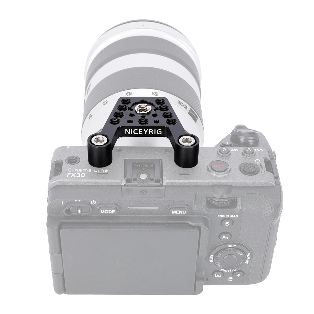 Niceyrig Top Plate for Sony FX5/FX2/FX3/FX30 Cinema Camera with Arri Locating Holes&Mutiple 1/4 Thread Holes