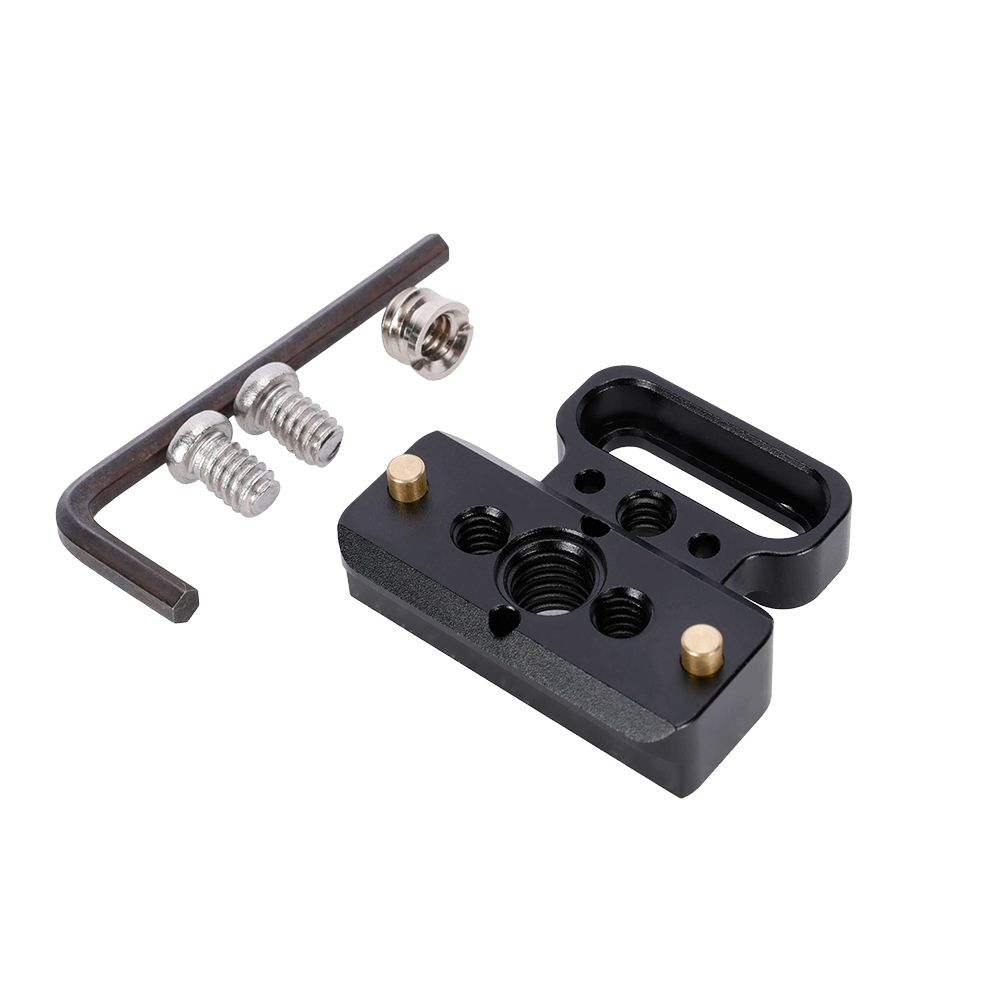 Niceyrig Nato Rail Adaptor for Nato Clamp Side Handle Reposition Mount Comes with Arri Locating Thread Holes & Anti-Drop Pins