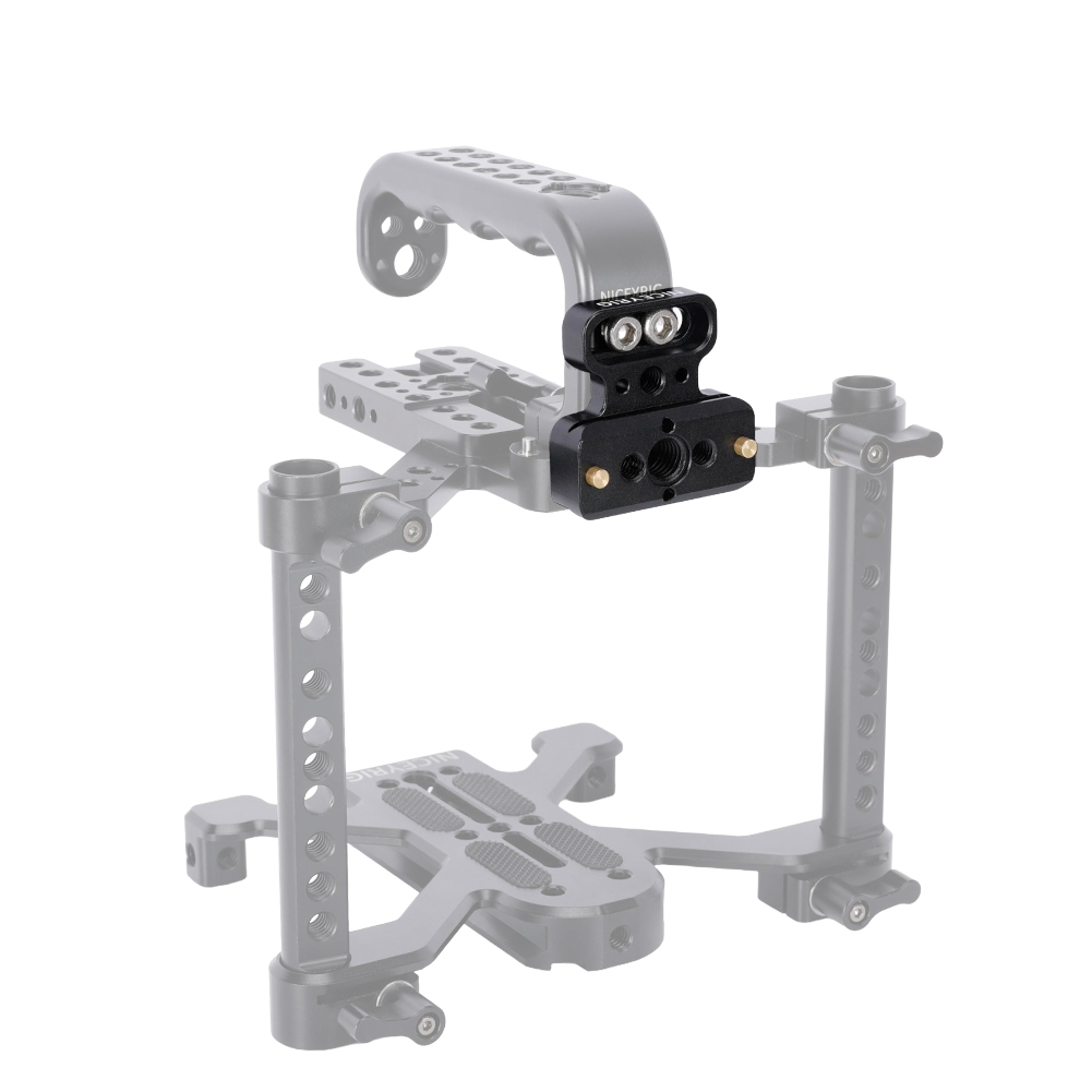 Niceyrig Nato Rail Adaptor for Nato Clamp Side Handle Reposition Mount Comes with Arri Locating Thread Holes & Anti-Drop Pins