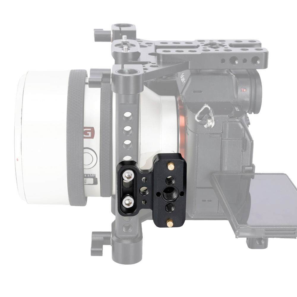 Niceyrig Nato Rail Adaptor for Nato Clamp Side Handle Reposition Mount Comes with Arri Locating Thread Holes & Anti-Drop Pins