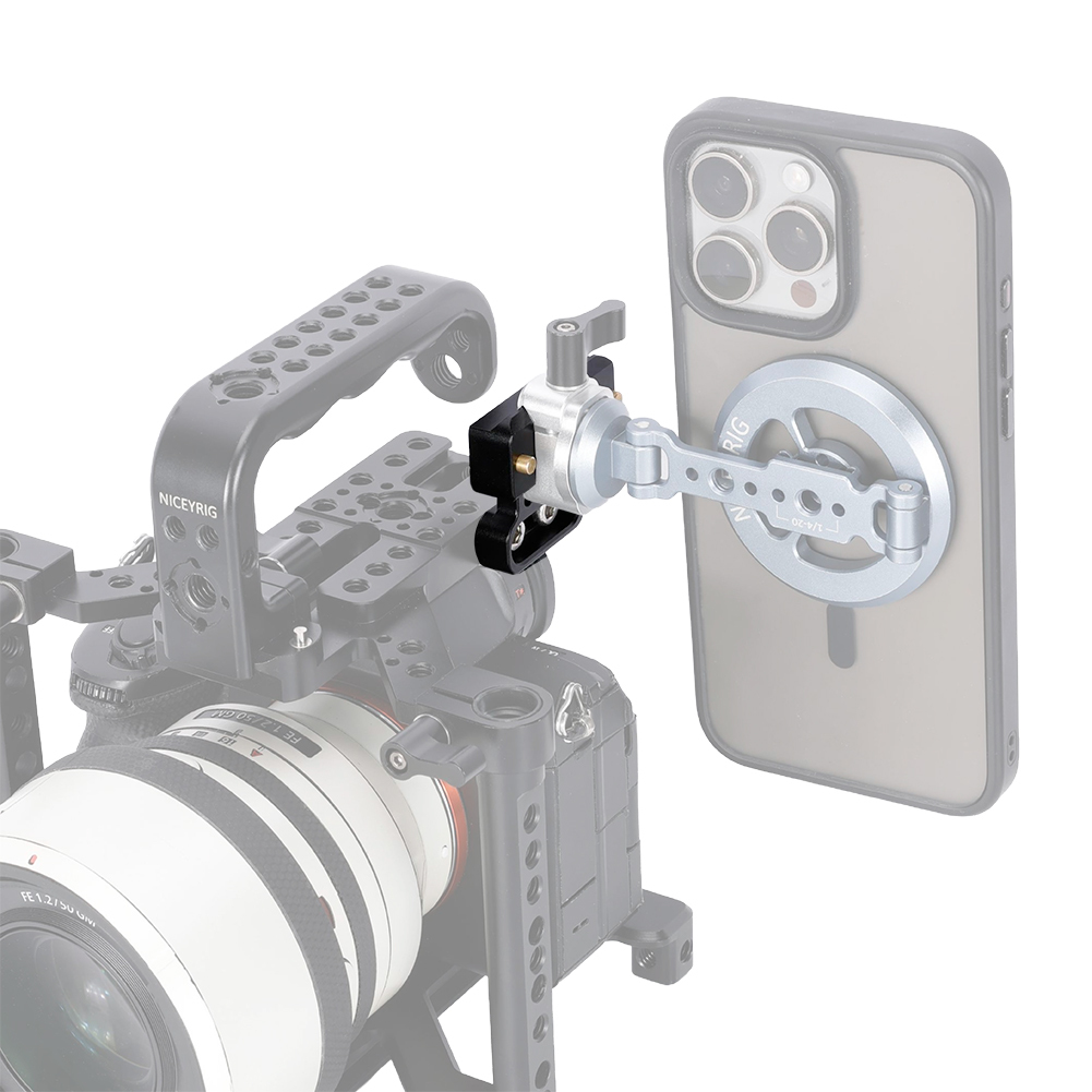 Niceyrig Nato Rail Adaptor for Nato Clamp Side Handle Reposition Mount Comes with Arri Locating Thread Holes & Anti-Drop Pins