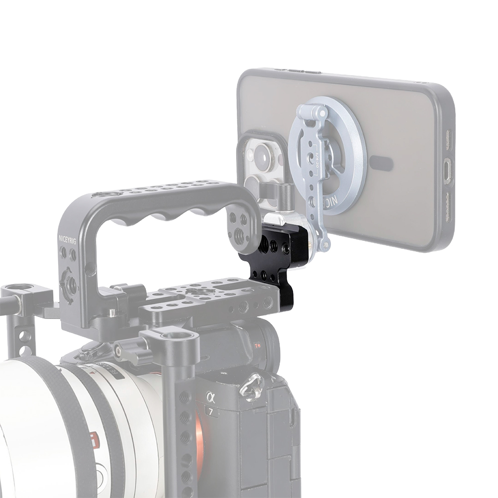 Niceyrig Nato Rail Adaptor for Nato Clamp Side Handle Reposition Mount Comes with Arri Locating Thread Holes & Anti-Drop Pins