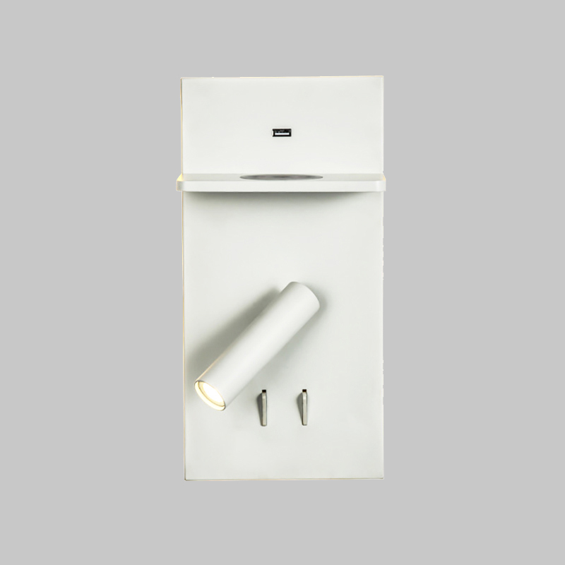 3W+6W LED-Wandleuchten fürs Schlafzimmer mit USB-Anschluss und kabellosem Ladegerät