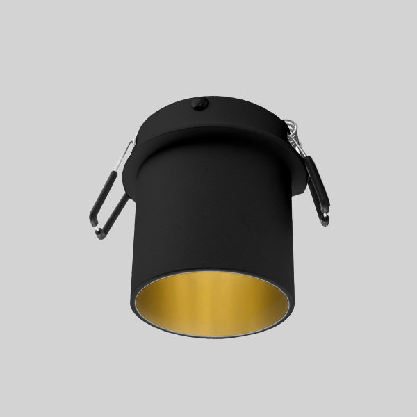 Support de plafonnier blanc sable et noir sable avec antireflet et intérieur doré