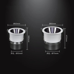 Iluminação embutida LED de 7 W, 10 W e 3 polegadas Luzes LED