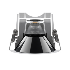 7W 10W 18W runde und quadratische Einbaudeckenleuchten LED-Downlights