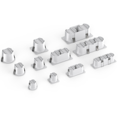 7W 10W 18W runde und quadratische Einbaudeckenleuchten LED-Downlights