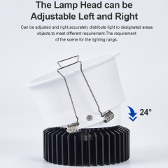 Éclairage encastré à LED de 7 W, 12 W, 24 W, 30 W, 4 pouces