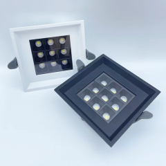 Downlights LED carrés à intensité variable 9 W, 16 W, 25 W, 36 W, coupe-feu