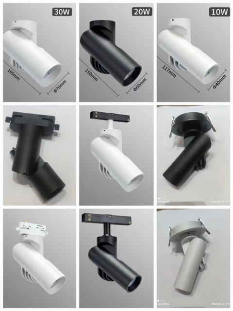 Luminaire de suivi à LED avec Rotate Aluminium 10W 20W 30W