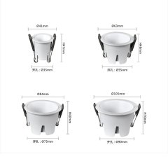 Luminária embutida com holofotes LED