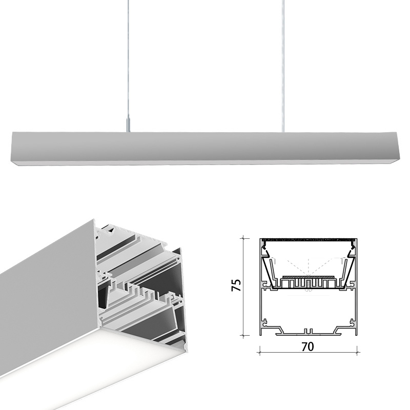 Luminaire linéaire suspendu - Noir et blanc : l'élégance rencontre l'efficacité