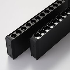 Éclairage LED linéaire suspendu avec luminaire vers le haut et vers le bas