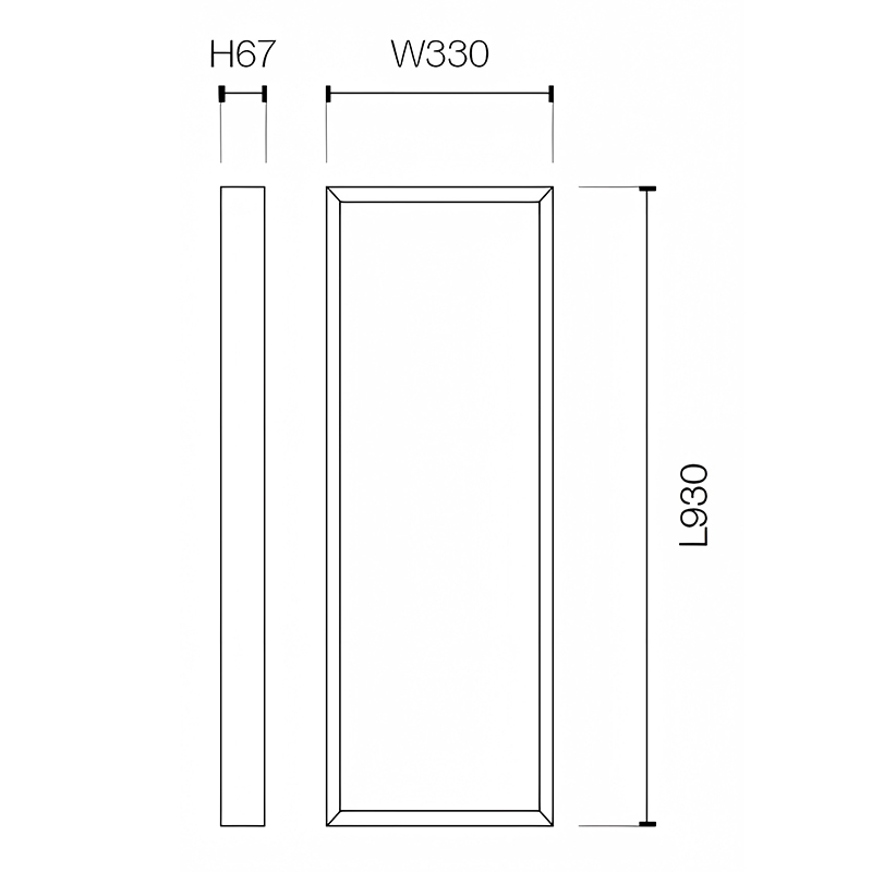 Square flush mount LED ceiling light