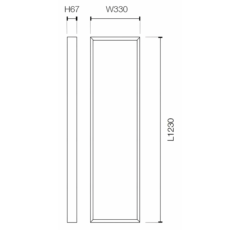 Square flush mount LED ceiling light