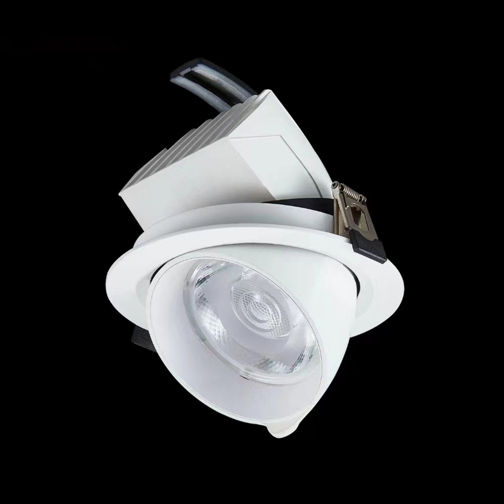 Recessed LED lighting gimbal downlights