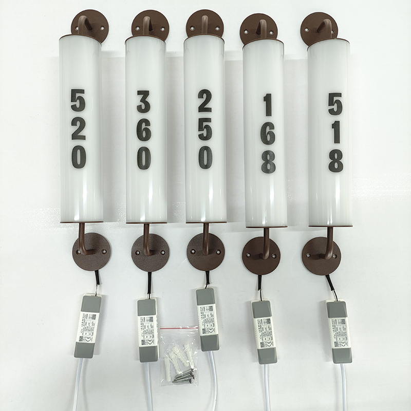 Customized Hotel room numbers signage LED wall lights