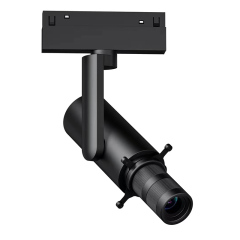 Shapeable black track lighting for museum with shapeable track lights