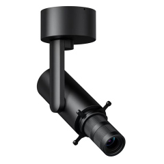 Shapeable black track lighting for museum with shapeable track lights