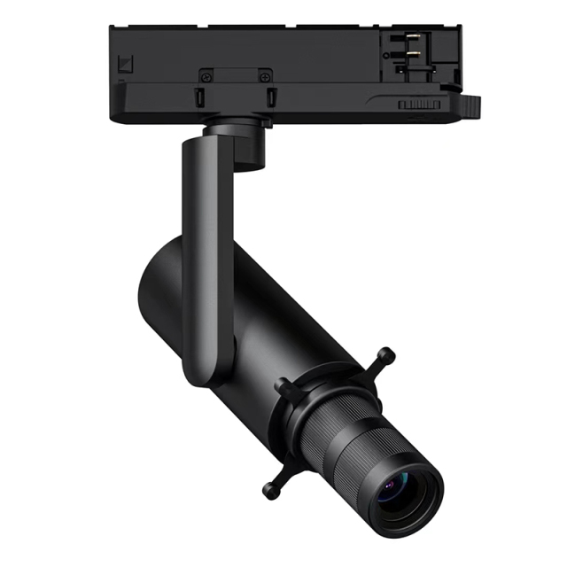 Shapeable black track lighting for museum with shapeable track lights