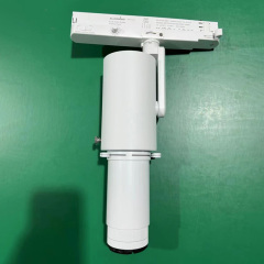 Shapeable black track lighting for museum with shapeable track lights