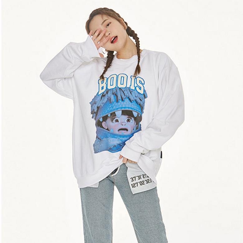 MONSTERS X acmé de la vie SWEATSHIRT (BOO) WHITE