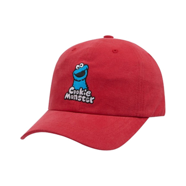 [SESAME STREET ] SESAME COOKIE MONSTER BALL CAP WHITE BLACK RED