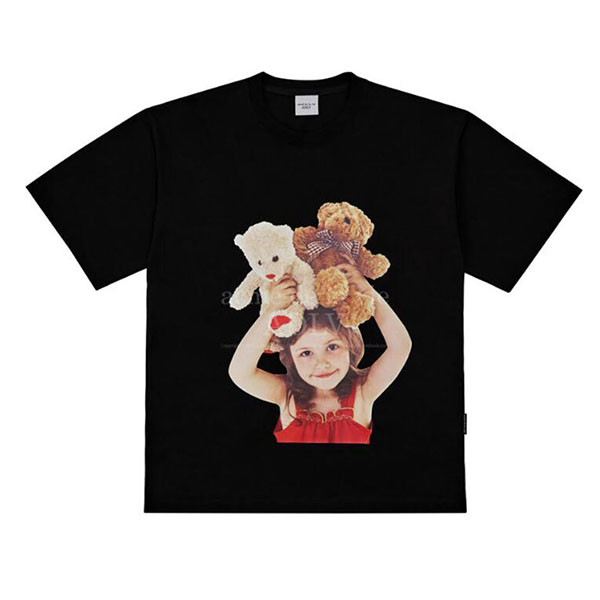 Tシャツ・カットソー ACME DE LA VIE ADLV BABY FACE SHORT SLEEVE LIP STICK 4BUK092 ADLV BABY FACE SHORT SLEEVE T-SHIRT BLACK LIP STICK - ACMÉ