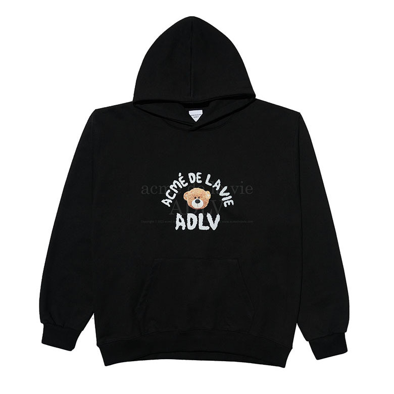 ADLV TEDDY BEAR (BEAR DOLL) HOODIE BEIGE SKYBLUE BLACK