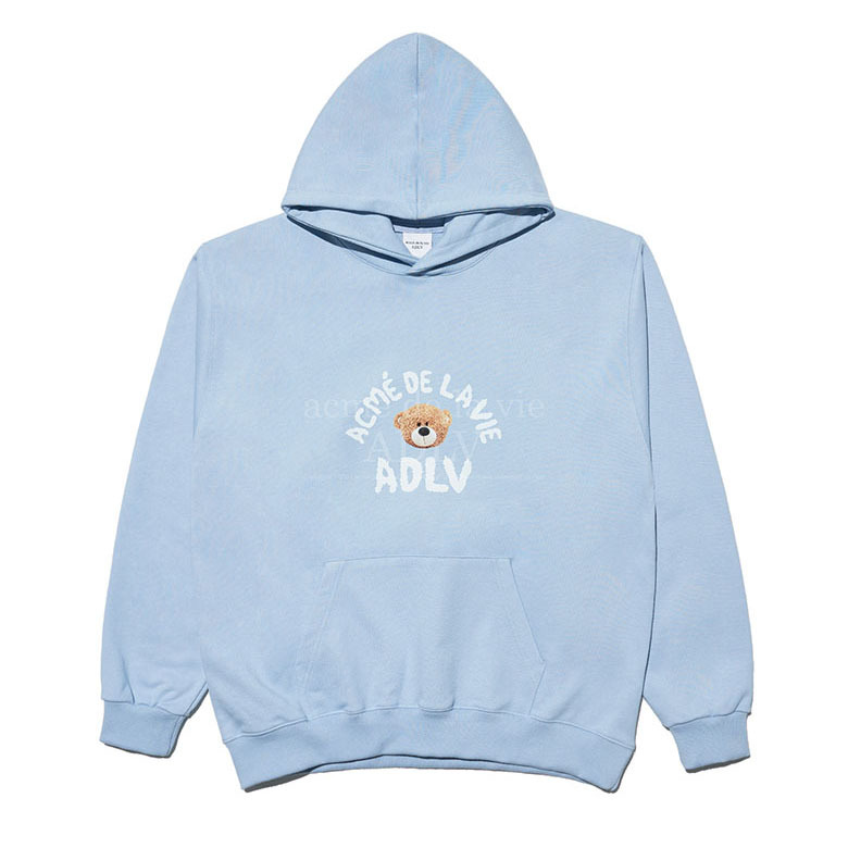 ADLV TEDDY BEAR (BEAR DOLL) HOODIE BEIGE SKYBLUE BLACK