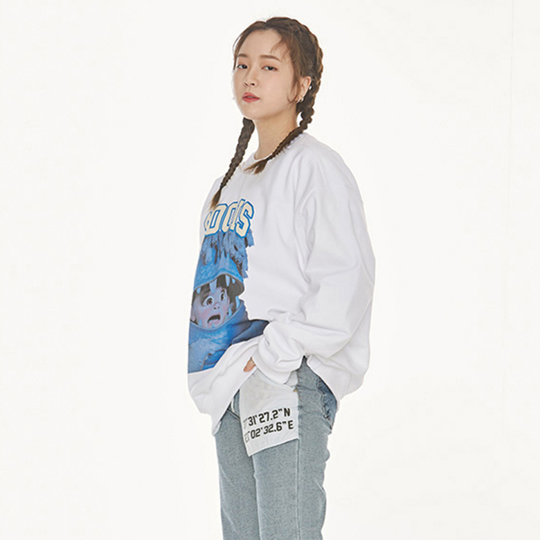 MONSTERS X acmé de la vie SWEATSHIRT (BOO) WHITE
